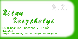 milan keszthelyi business card